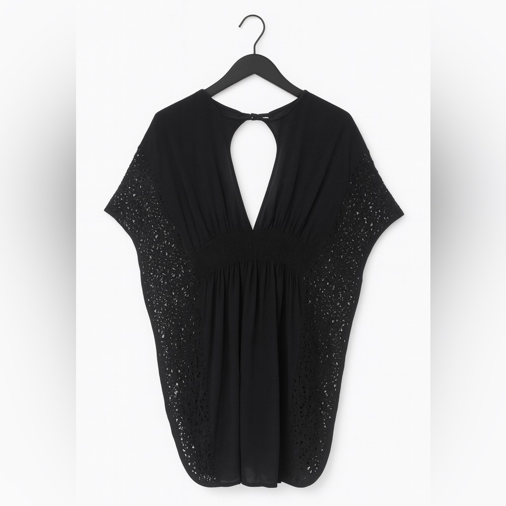 Victoria's Secret Black Crochet Swim Cover-Up